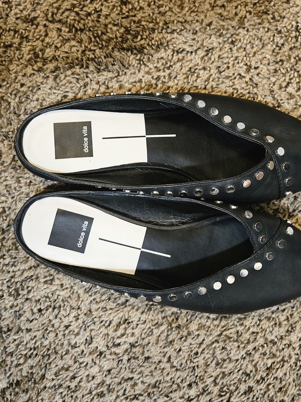 Dolce Vita Black Studded Ballet Flats